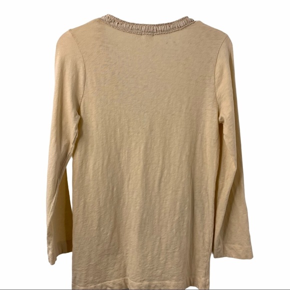 J. Crew Eggshell V Neck Long Sleeve Top - Picture 5 of 8